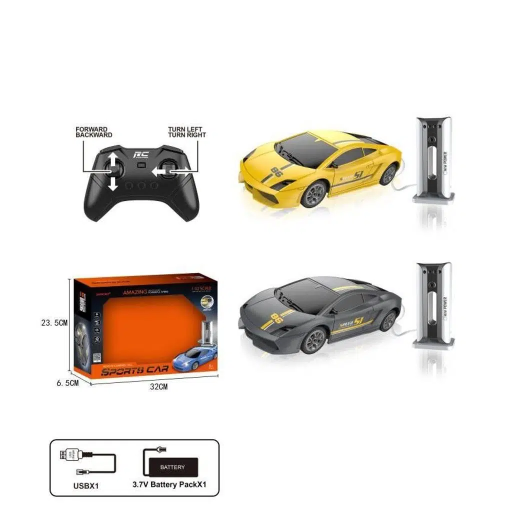 1:24 Uzaktan Kumandalı Sports Car - Siyah & Sarı