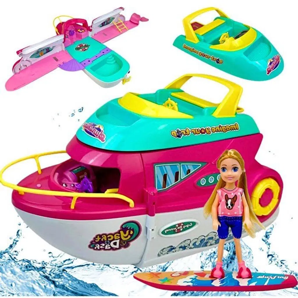 7 Parça Mini Moda Bebek ve Gezi Teknesi