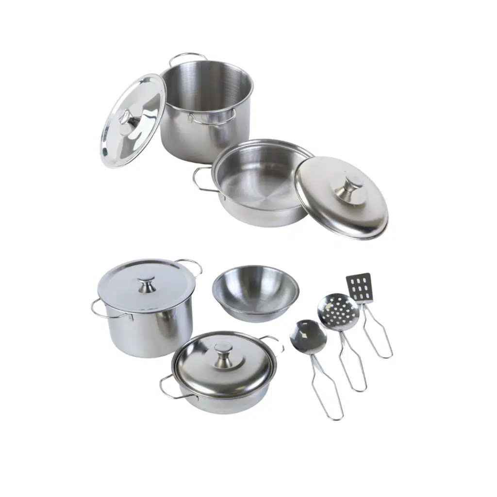 8 Parça Metal Yemek Tencere Tava Seti