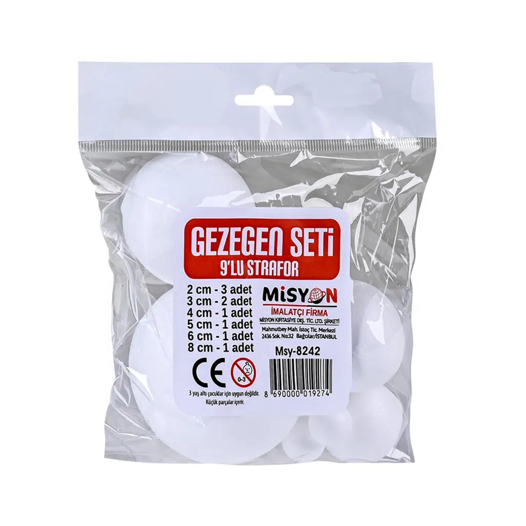 9 Lu Gezegenler Strafor Set