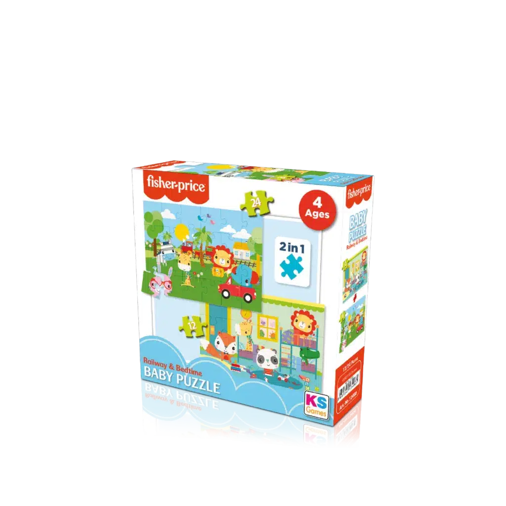 Baby Puzzle Railway & Bedtime 2in1 12/24