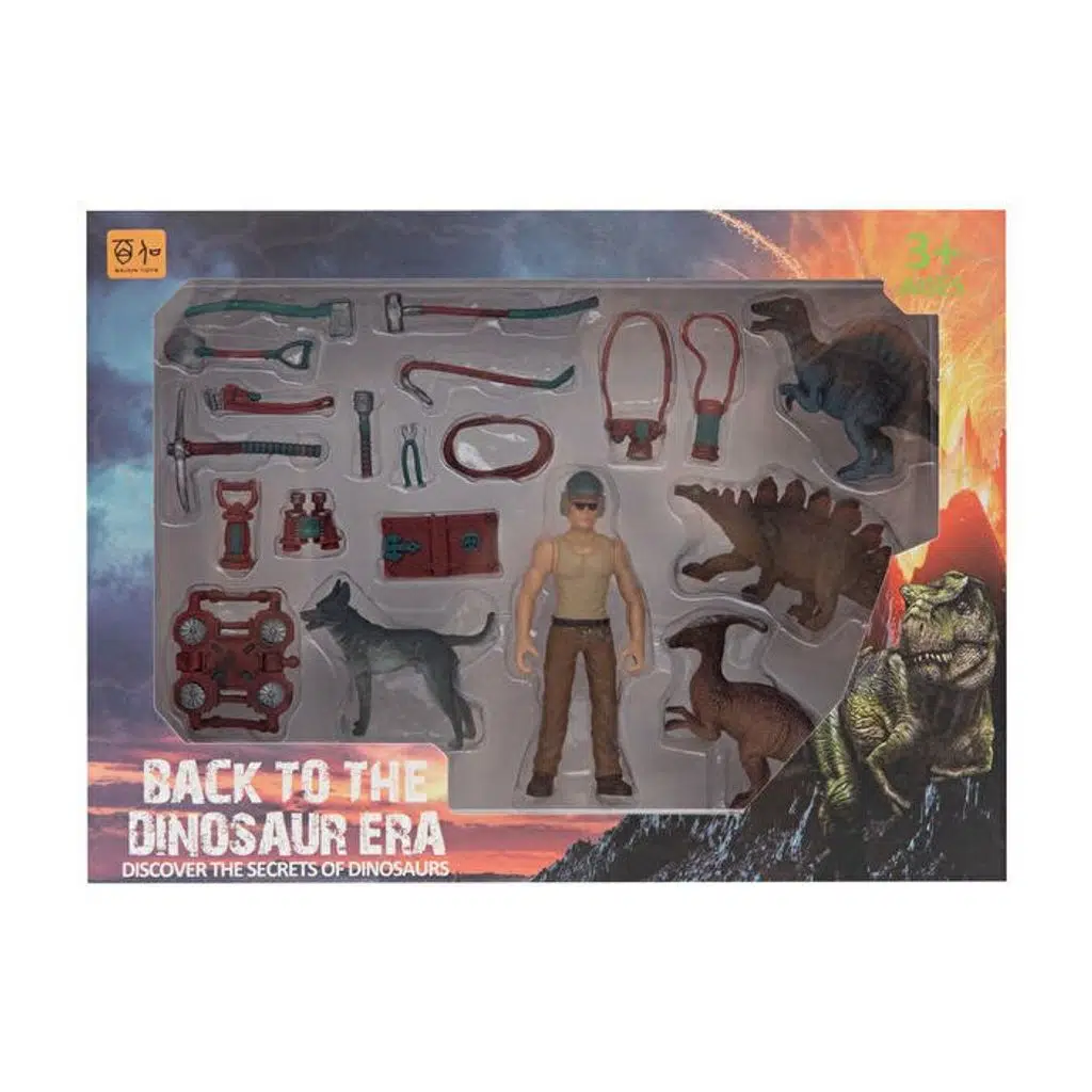 Back to the Dinosaur Era 20 Parça Figürlü Dinozor Oyun Seti (4 Asorti)
