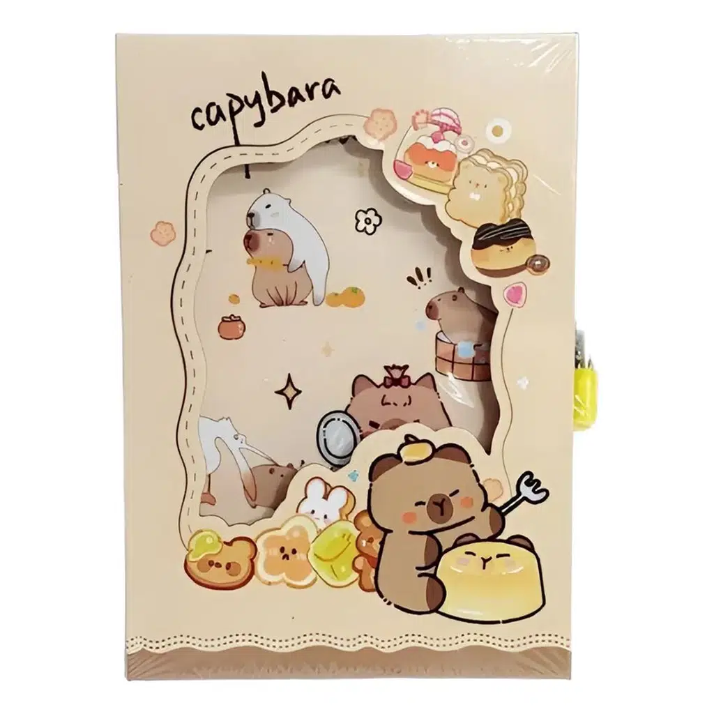 CapyBara Kutulu Hatıra Defteri Kilitli