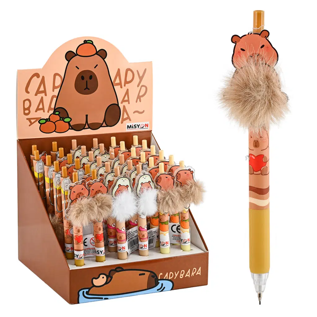 CapyBara Ponpon Figürlü Versatil Kalem 0,7 36 Lı