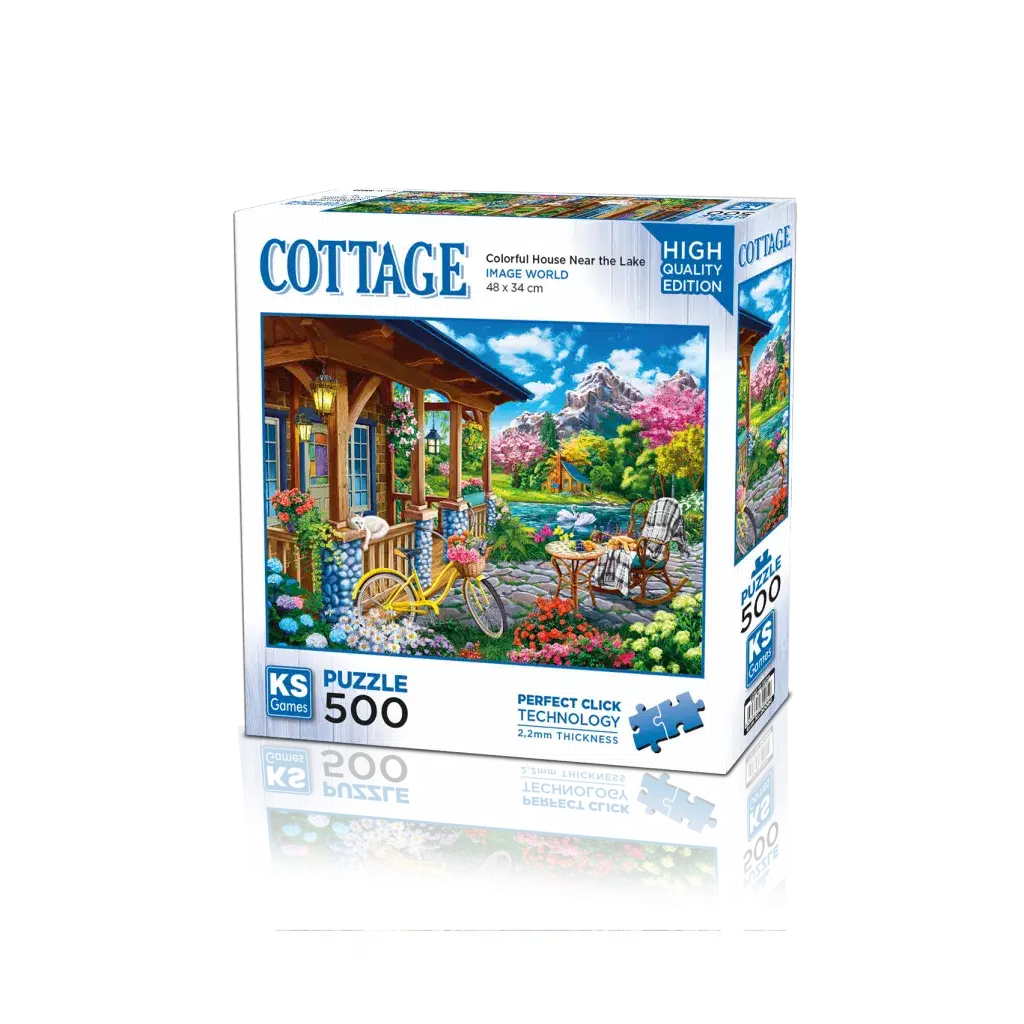 Colorful House Near the Lake