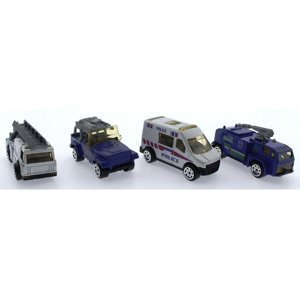 Die-Cast Dörtlü Acil Kurtarma Araçları Seti