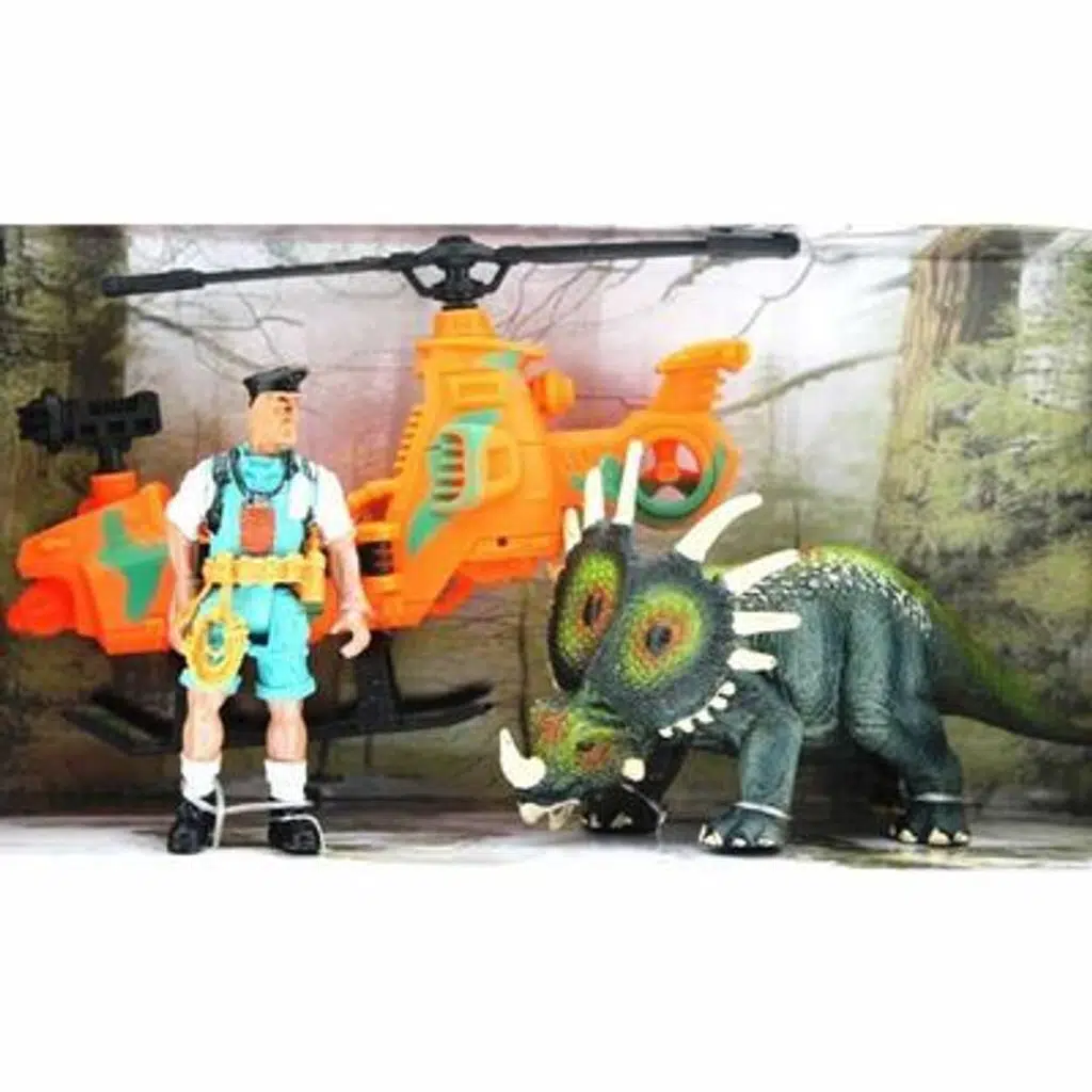 Dinozor Avcısı Helikopter ve Figür