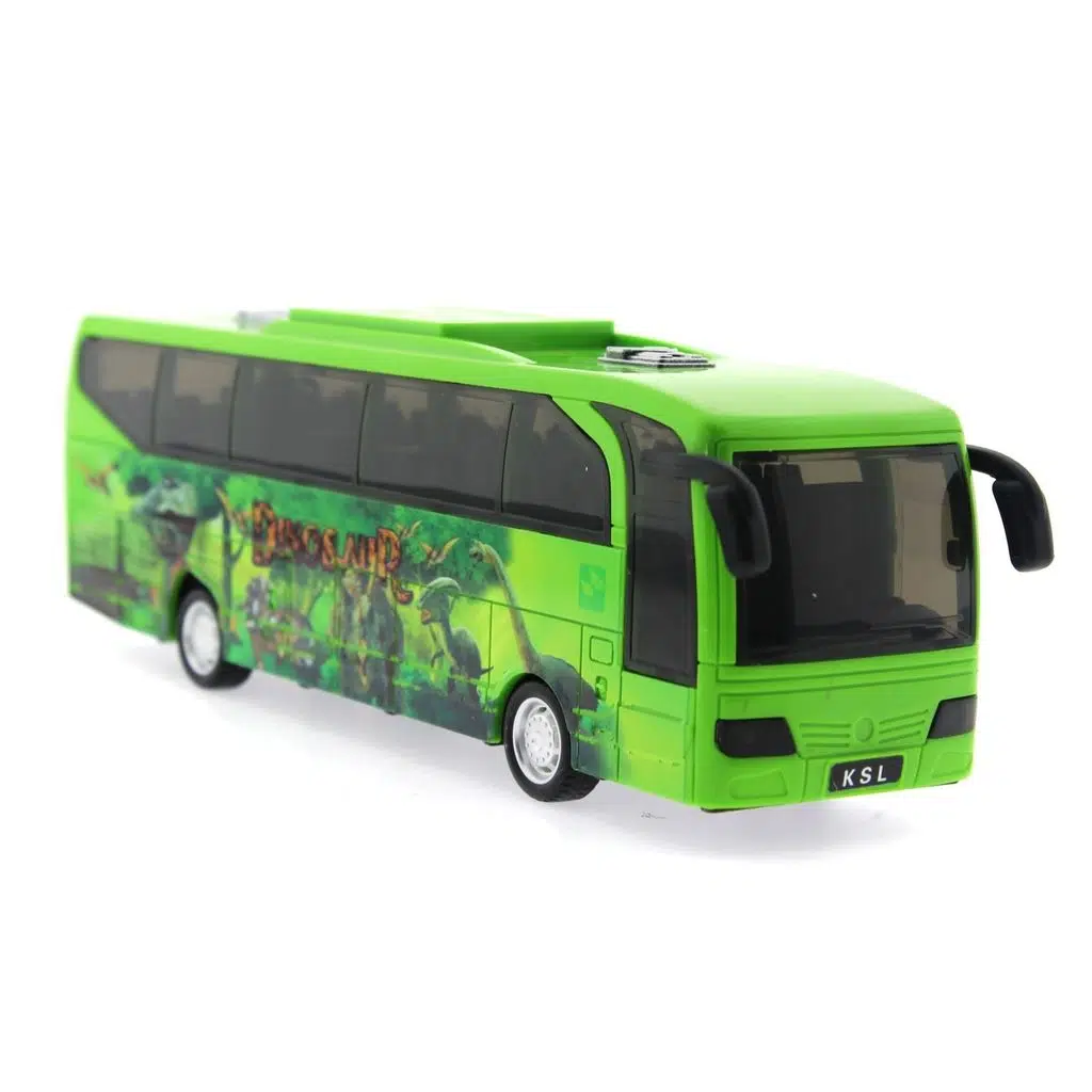 Dinozor Desenli Yeşil Otobüs
