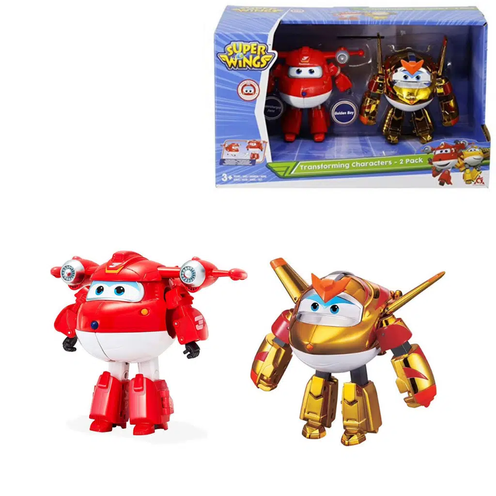Dönüşen Karakterler İkili Paket Süper Şarjlı Jett ve Altın Çocuk