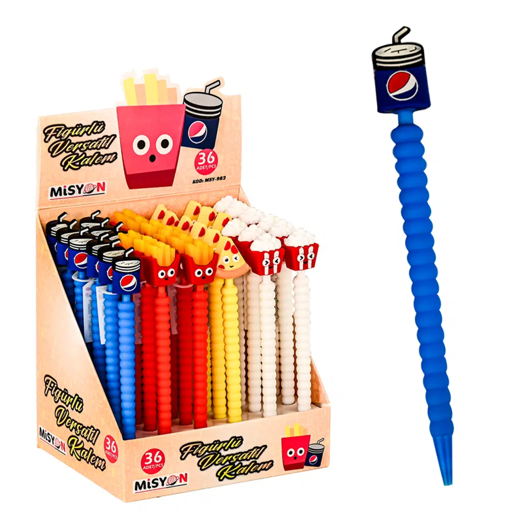 Fast Food Figürlü Versatil Kalem 0.7 36 Lı