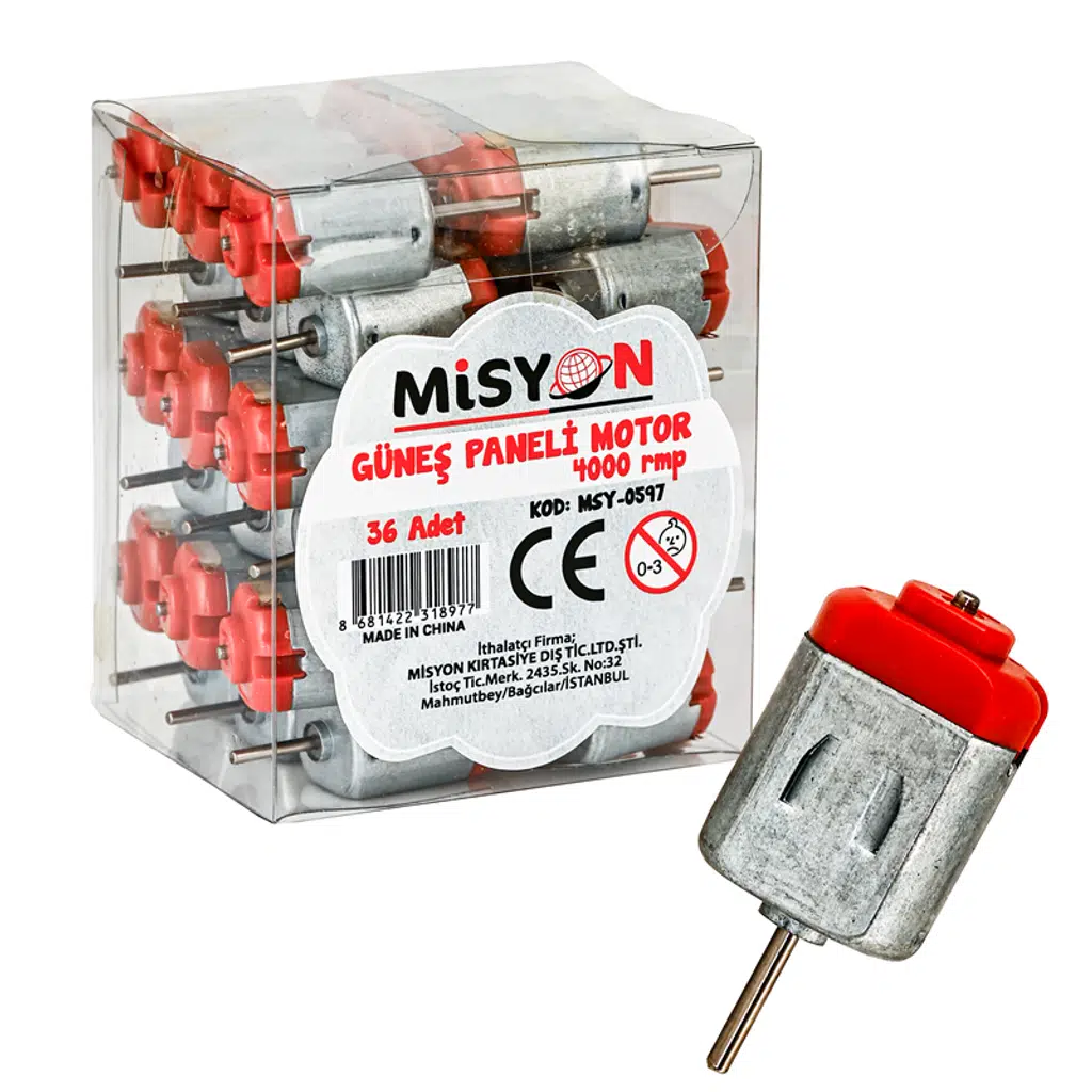 Güneş Paneli Dc Motor 4000 Rmp 36 Lı