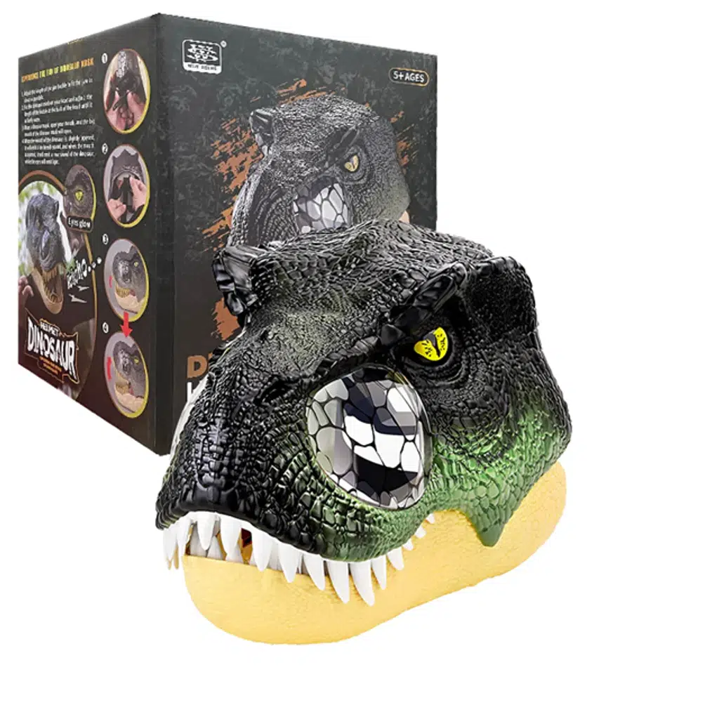 Işıklı ve Sesli T-Rex Maskesi