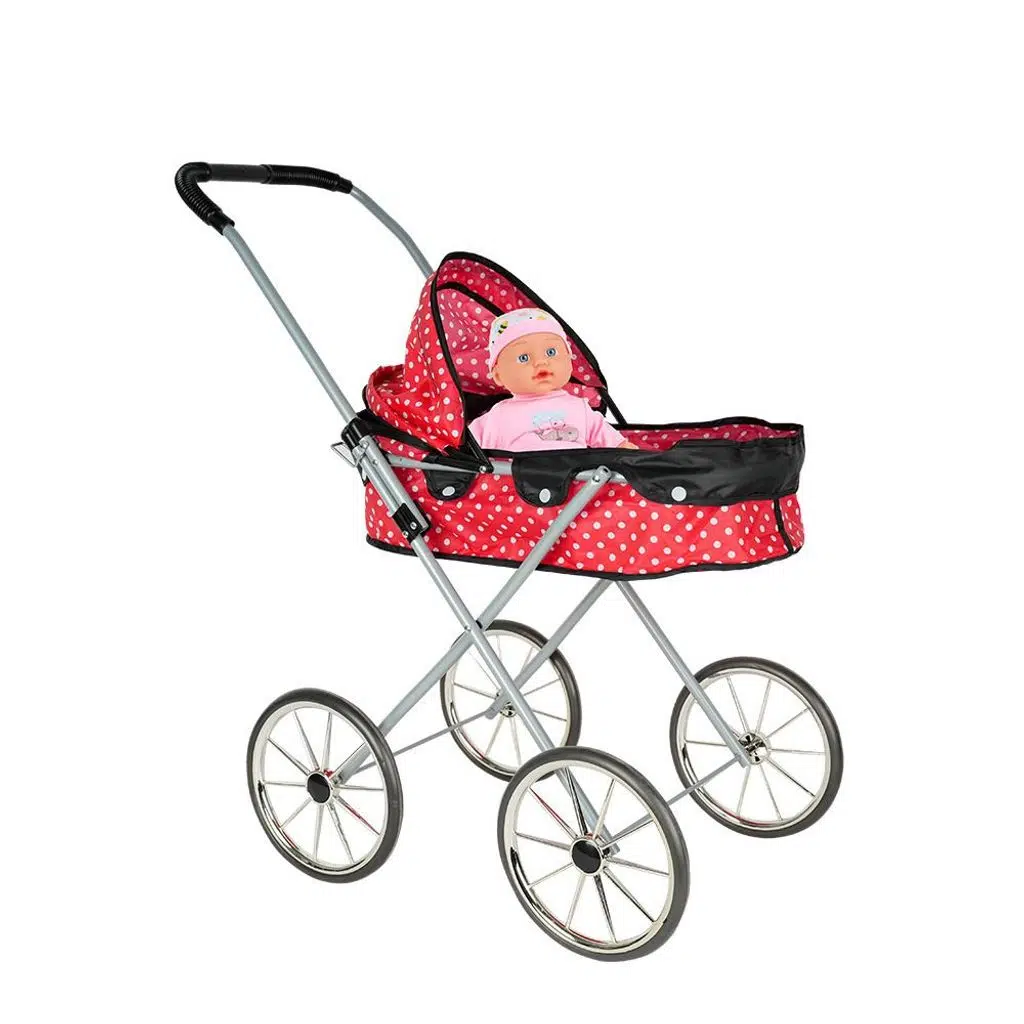 Kapasiteli Gümüş Tekerlekli Bebek Arabası - 50 Kg Taşıma Kapasiteli