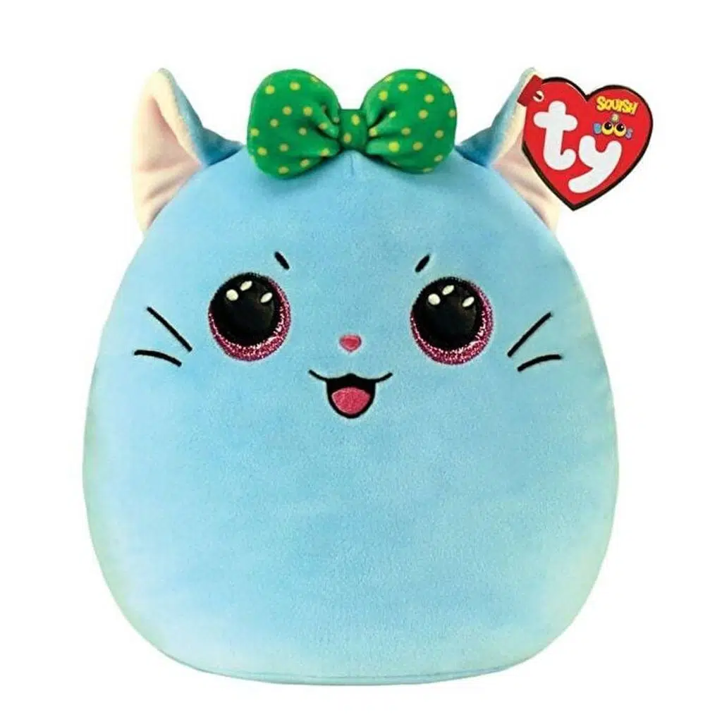 Kirra - Fiyonklu Mavi Kedi Squishy 25 cm.