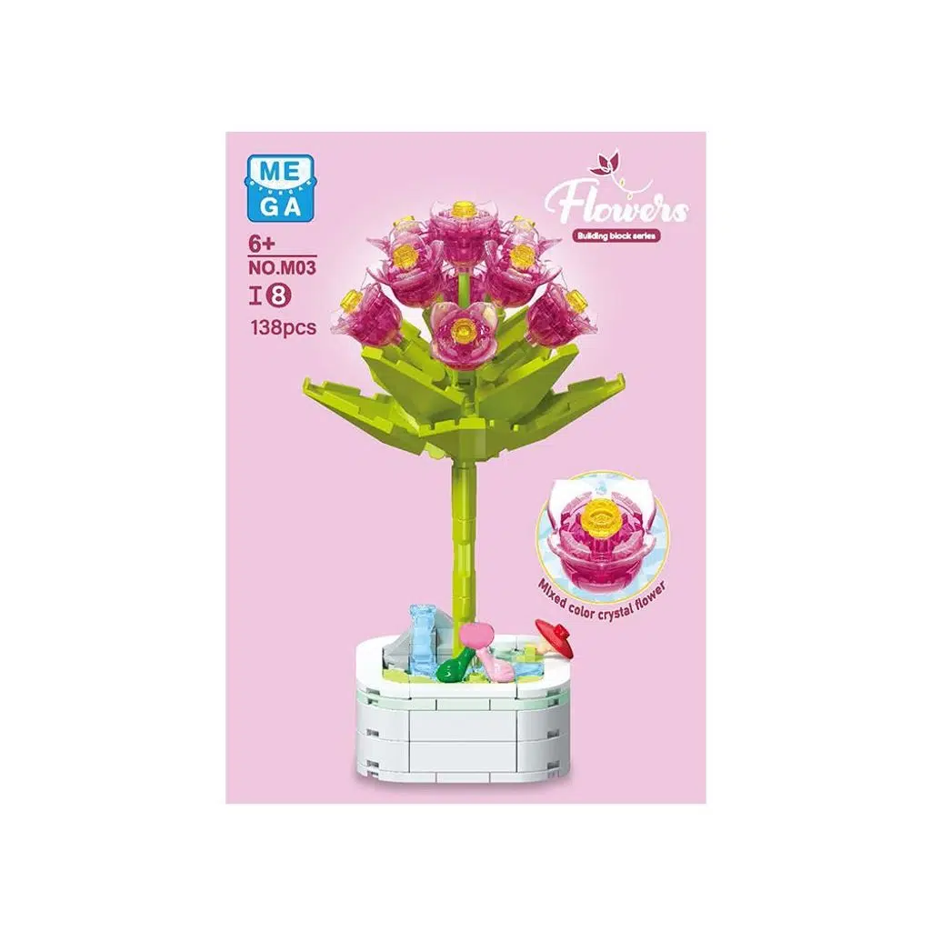 Kristal Çiçekler Yapı Blokları (8 Asorti)