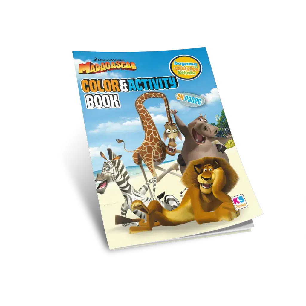 Madagascar Aktiviteli Boyama Kitabı