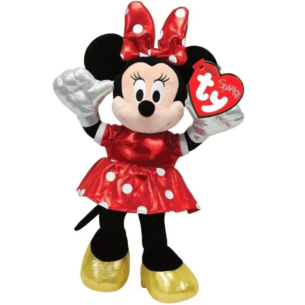 Minnie Mouse - Parlak Kırmızı Elbiseli Sesli 20 cm.