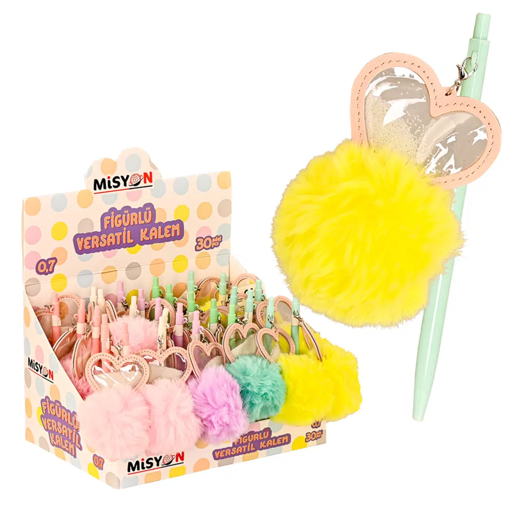 Ponpon Kalp Figürlü Versatil Kalem 0.7 30 Lu