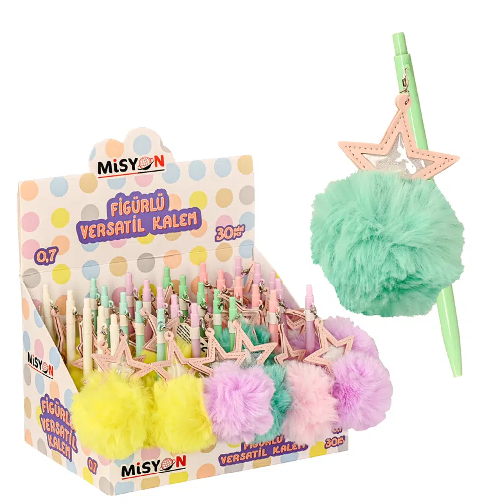 Ponpon Yıldız Figürlü Versatil Kalem 0.7 30 Lu