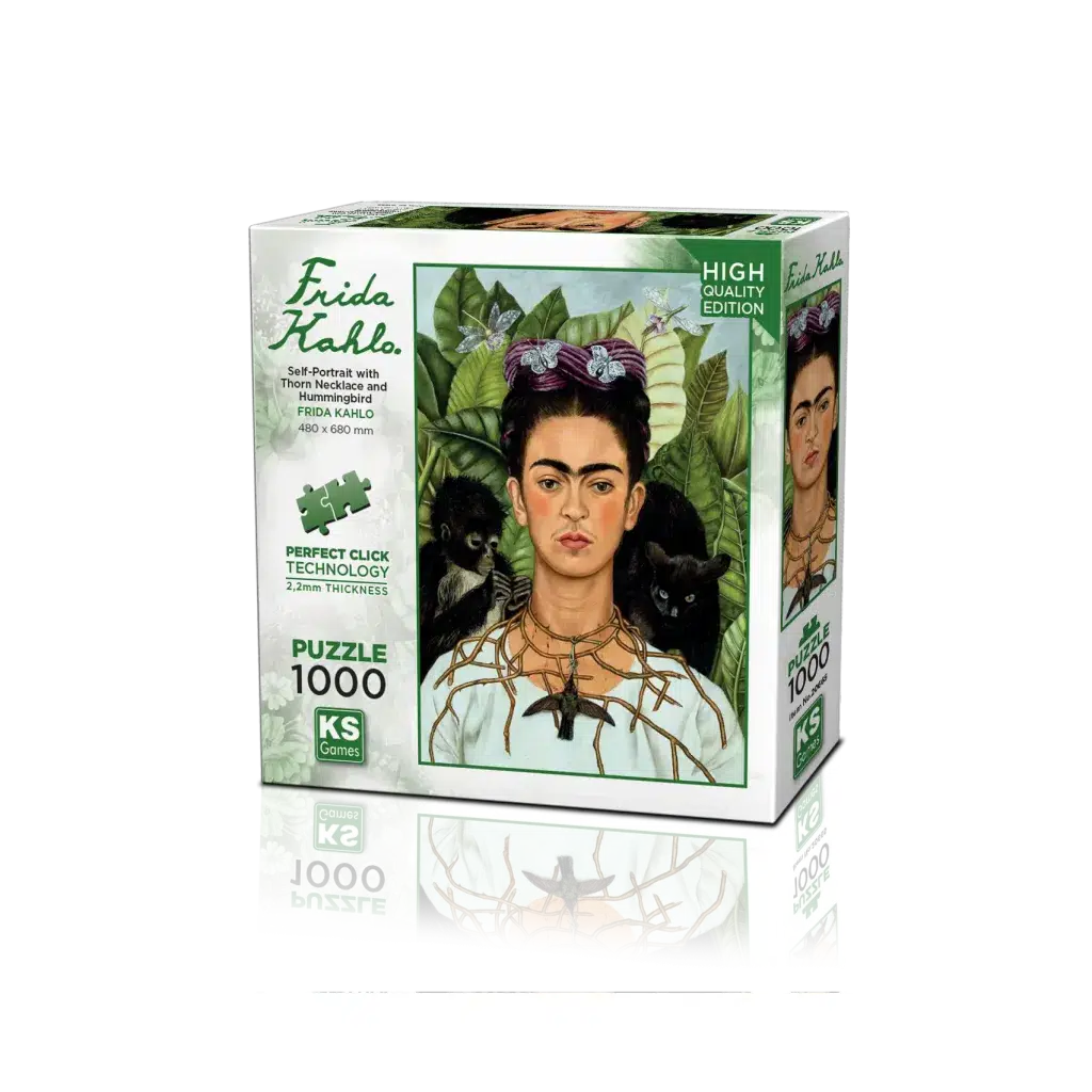 Self-Portrait with Thorn Necklace and Hummingbird