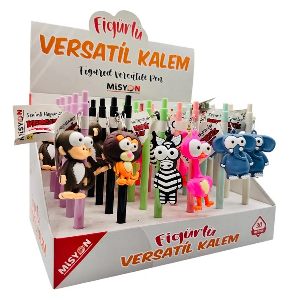 Sevimli Hayvanlar Figürlü Versatil Kalem 0.7 30 Lu