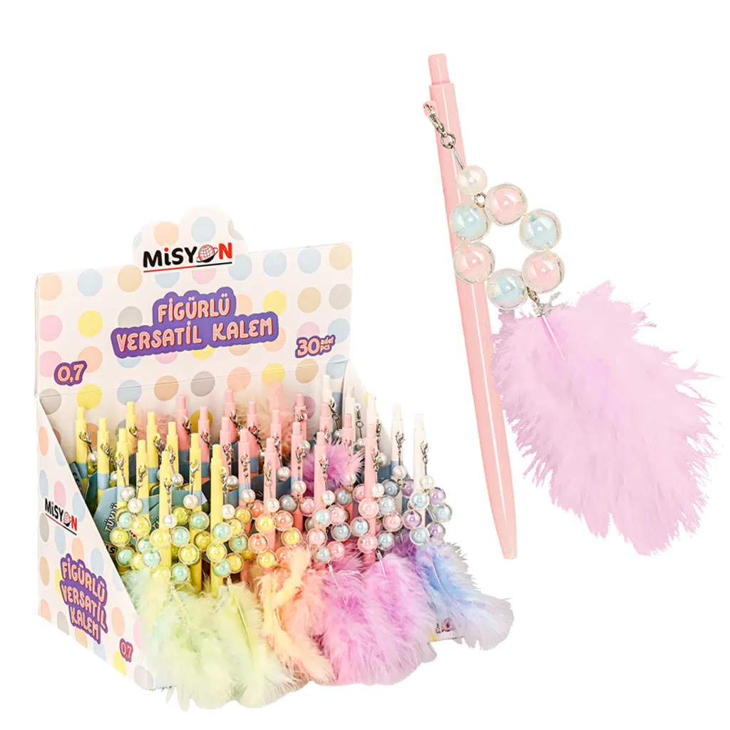 Tüylü Bileklik Figürlü Versatil Kalem 0.7 30 Lu
